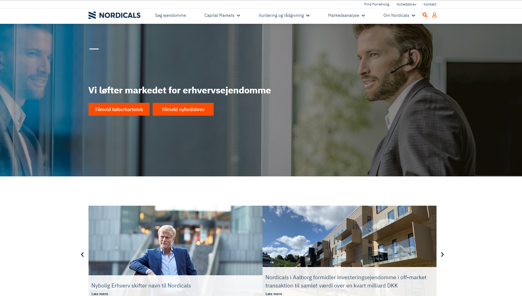 Nordicals vinder test af erhvervsmægleres hjemmesider